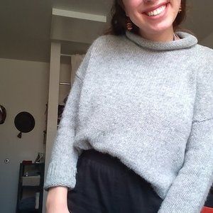 gray sweater